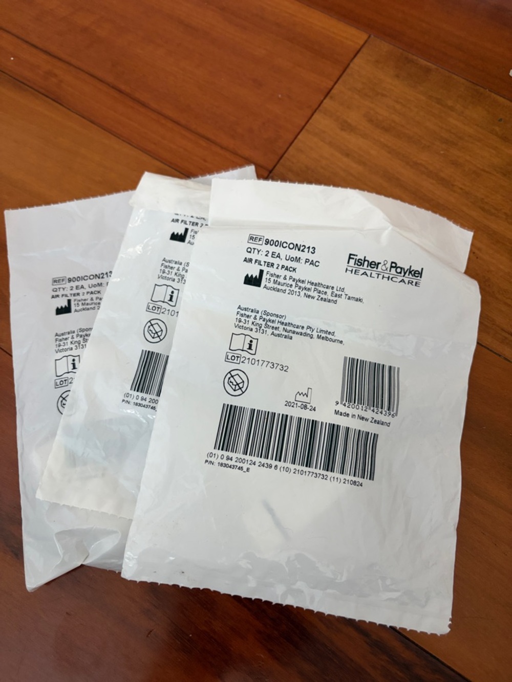 (3) packs Fisher & Paykel Healthcare Air Filter 9001CON213 6 filters